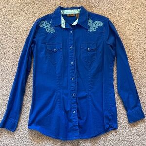 Blue Wrangler Button Down